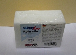 Glycerin Rohseife soapyfun, opak weiss, 500 gramm, Block